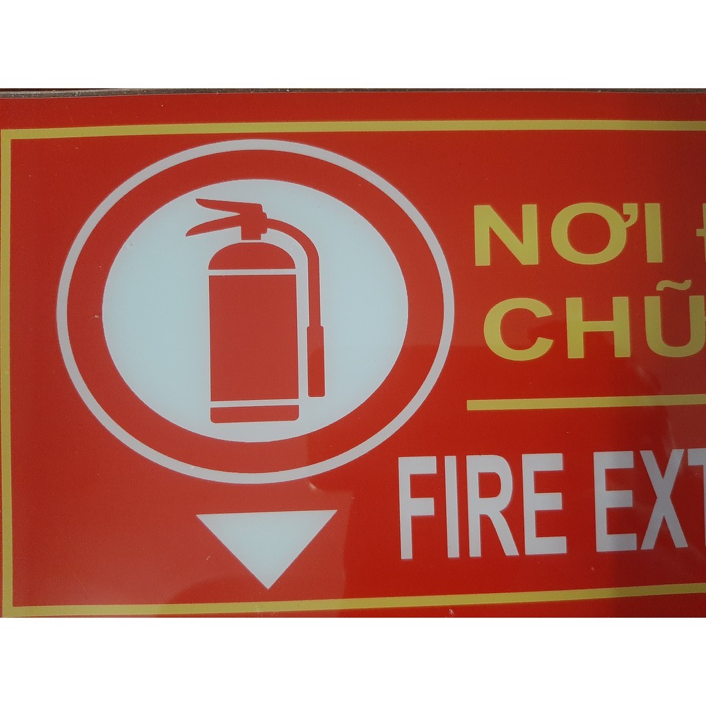 BẢNG NƠI ĐỂ BÌNH CỨU HỎA  - HÌNH SHOP TỰ CHỤP