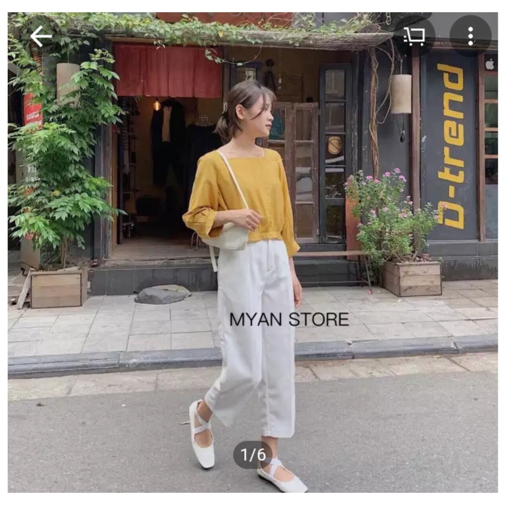 Áo voan sơ mi nút sau kèm thắt nơ sau sành điệu TTSLA0062