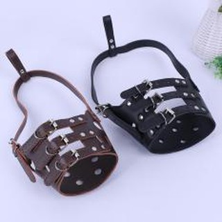 Rọ mõm chó lớn 20-35kg bằng da kiểu chống sủa