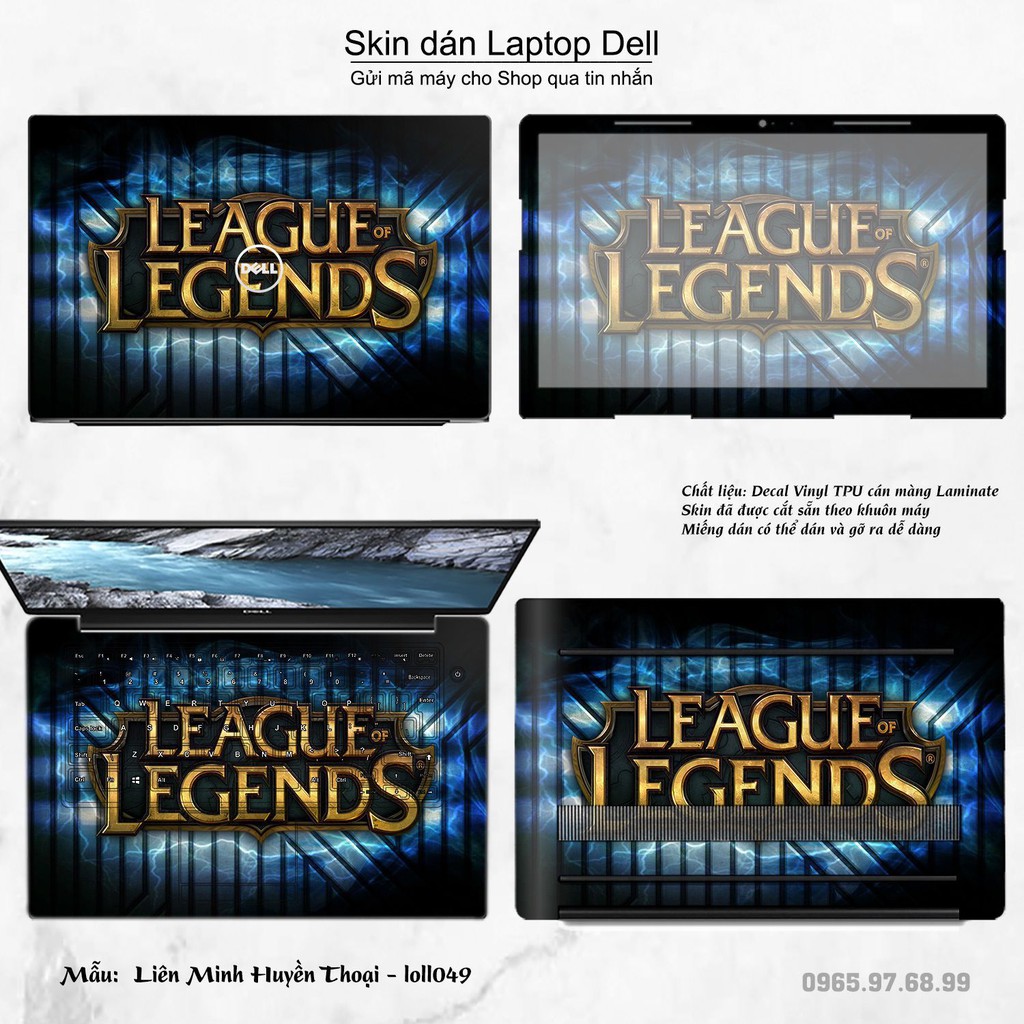 Skin dán Laptop Dell in hình Liên Minh Huyền Thoại nhiều mẫu 6 (inbox mã máy cho Shop)