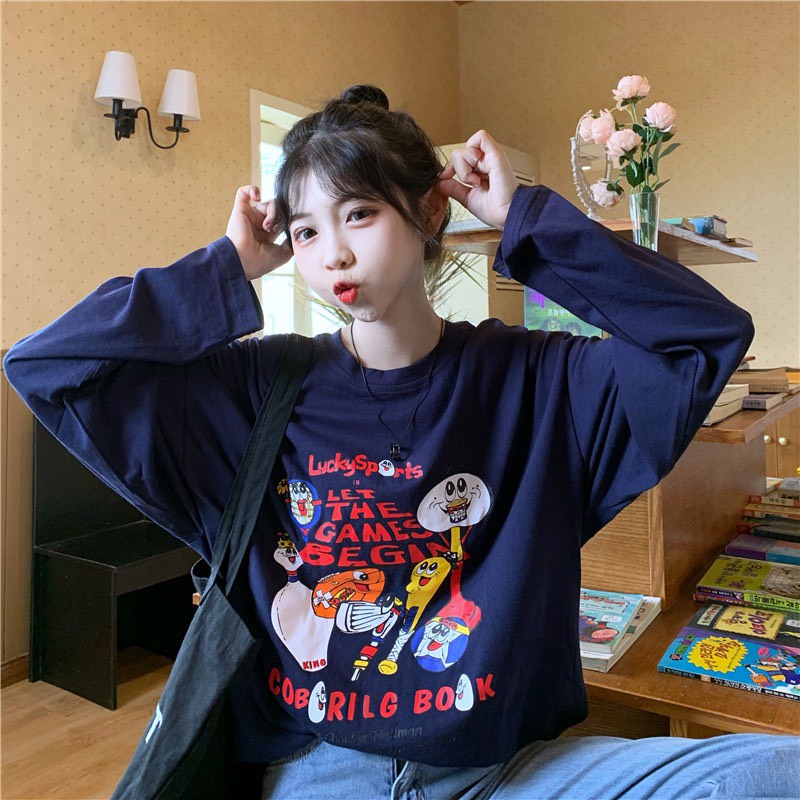 Áo phông form rộng FREESHIP Áo Thun Tay Dài Unisex Form Rộng Freesize Phong Cách Ulzzang Cực Xịn