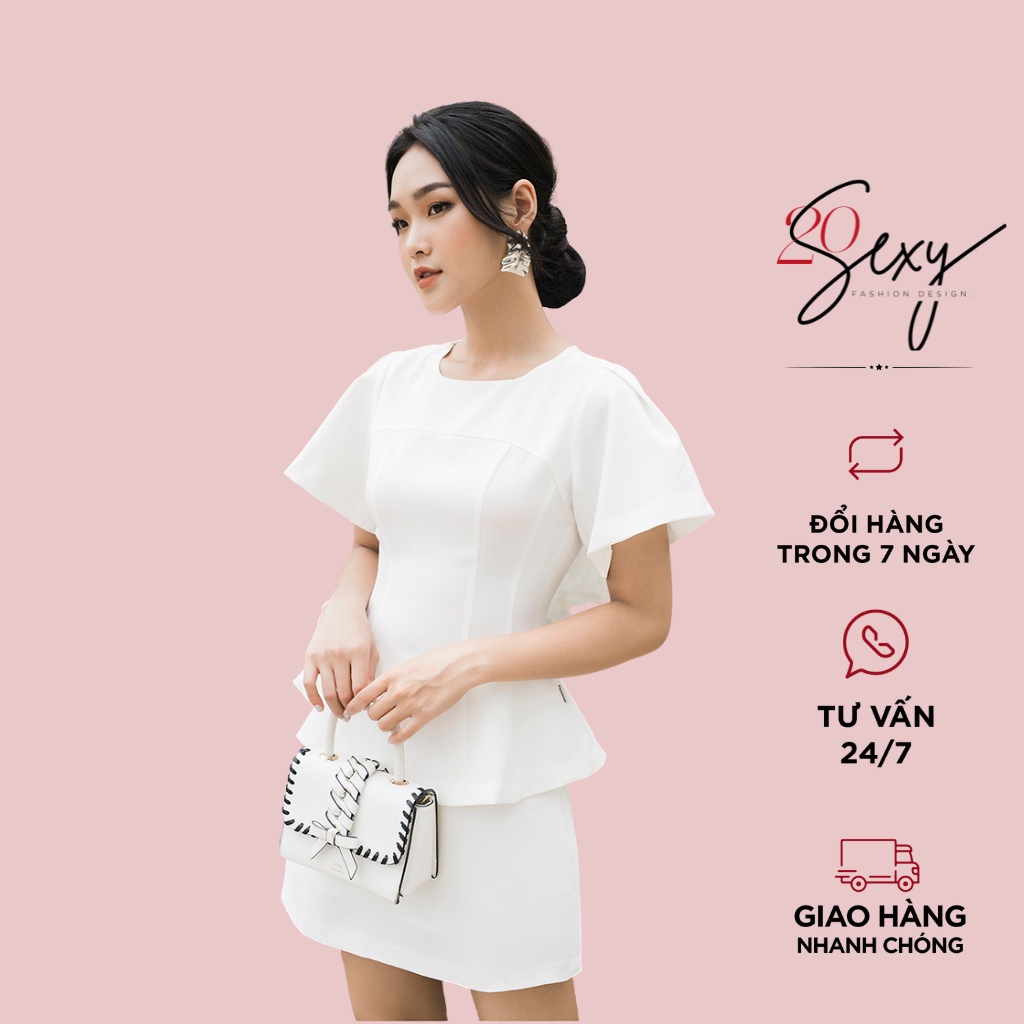 Áo sơ mi vai bồng xếp ly 20Sexy by ASA1458