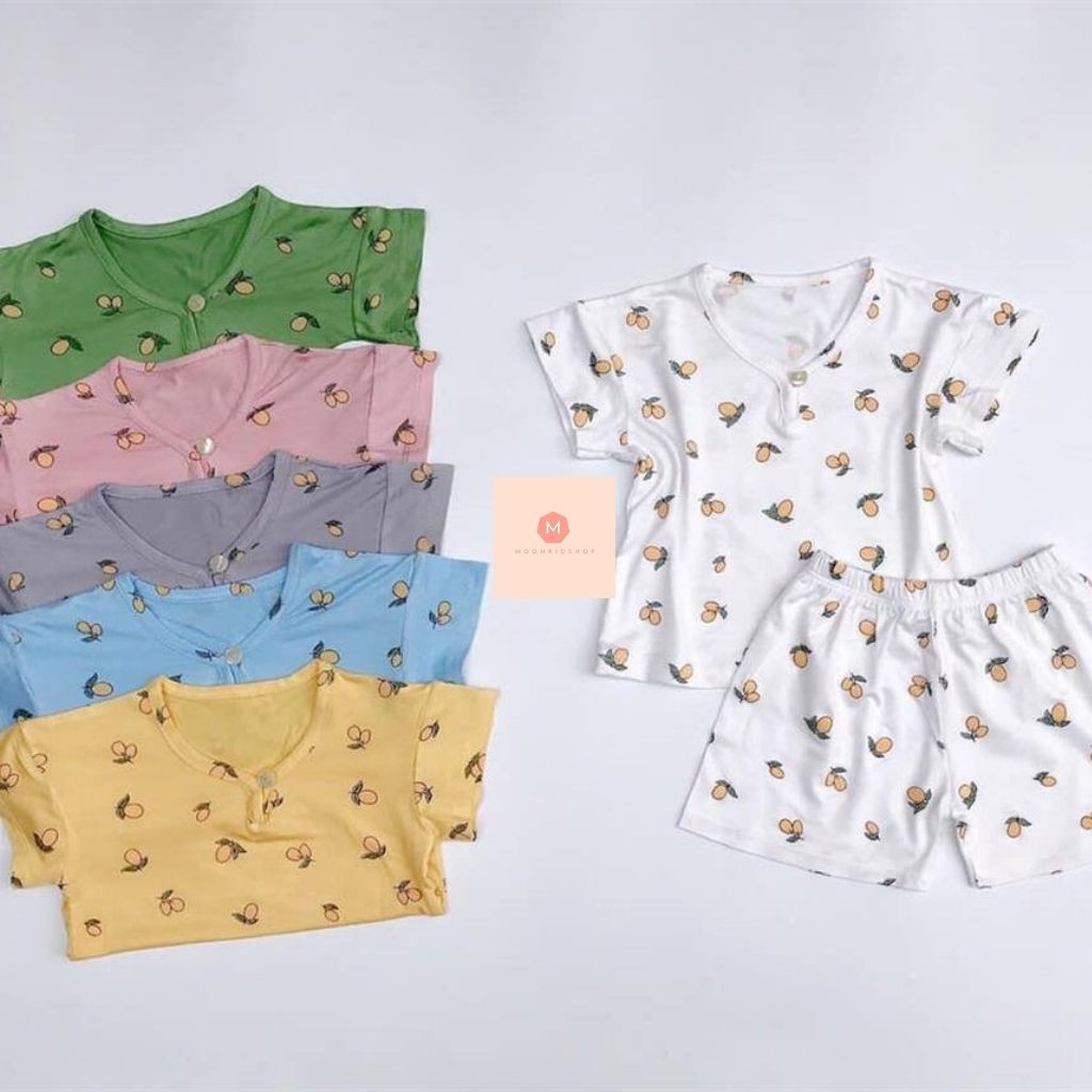 Quần Áo Trẻ Em 🌈Rẻ Lắm Luôn ạ🌈 Bộ Ngắn Tay có Cúc Cài cho bé 7-20kg thun lạnh cotton co giãn 4 chiều