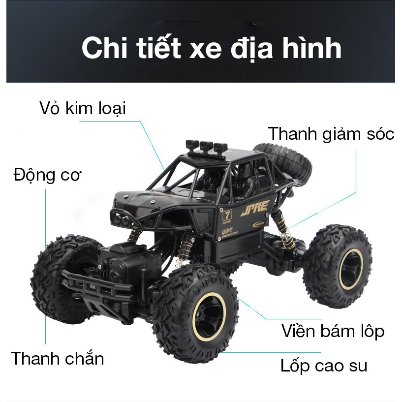 Đồ chơi xe địa hình điều khiển từ xa tốc độ cao KAVY dẫn động 4 bánh bằng hợp kim tỷ lệ 1:16