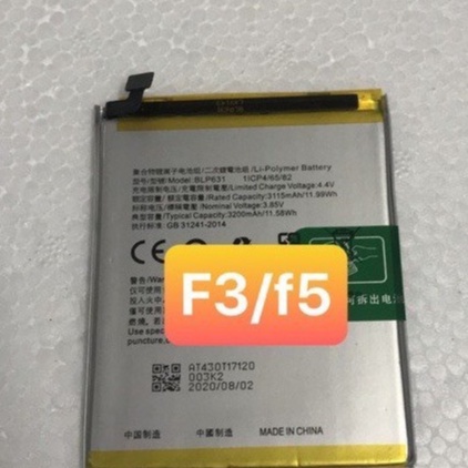 pin zin MỚI ĐIỆN THOẠI oppo F3/F5 CHUNG NHAU MÃ BLP631