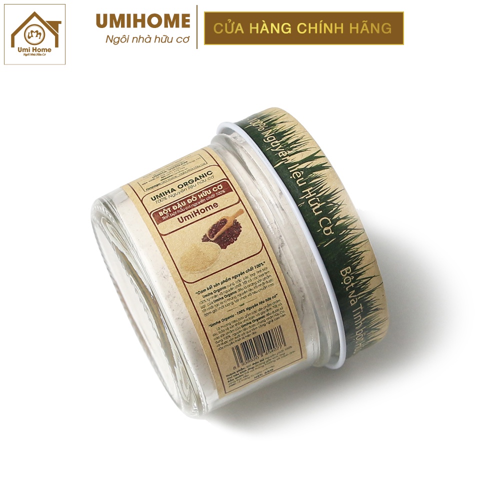 Bột Đậu Đỏ trắng da hữu cơ UMIHOME nguyên chất 135G - Dùng đắp mặt nạ dưỡng da sạch mụn ngừa thâm