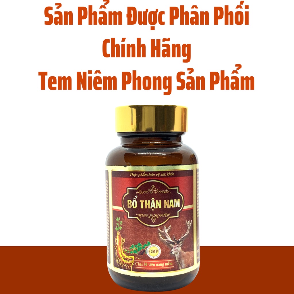 Viên uống tăng cường sinh lý nam Bổ Thận Nam - Hộp 30 viên thành phần 20 loại thảo dược, chống xuất tinh sớm