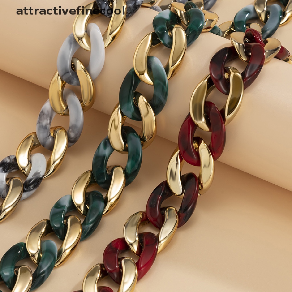 Acvn Vòng Cổ Choker Acrylic Dày Phong Cách Gothic Miami Curb Cuban