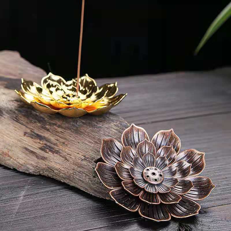 Đế đốt trầm hương hình hoa sen cổ điển có thể dùng để trang trí