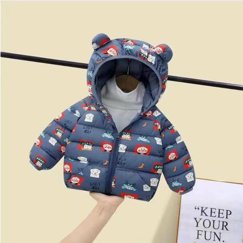 Áo Khoác Trẻ Em , Áo Phao Gấu Siêu Nhẹ Cho Bé Yêu 8-21kg