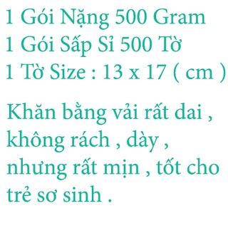 Khăn vải khô đa năng baby cariss- 500 tờ x 19cm