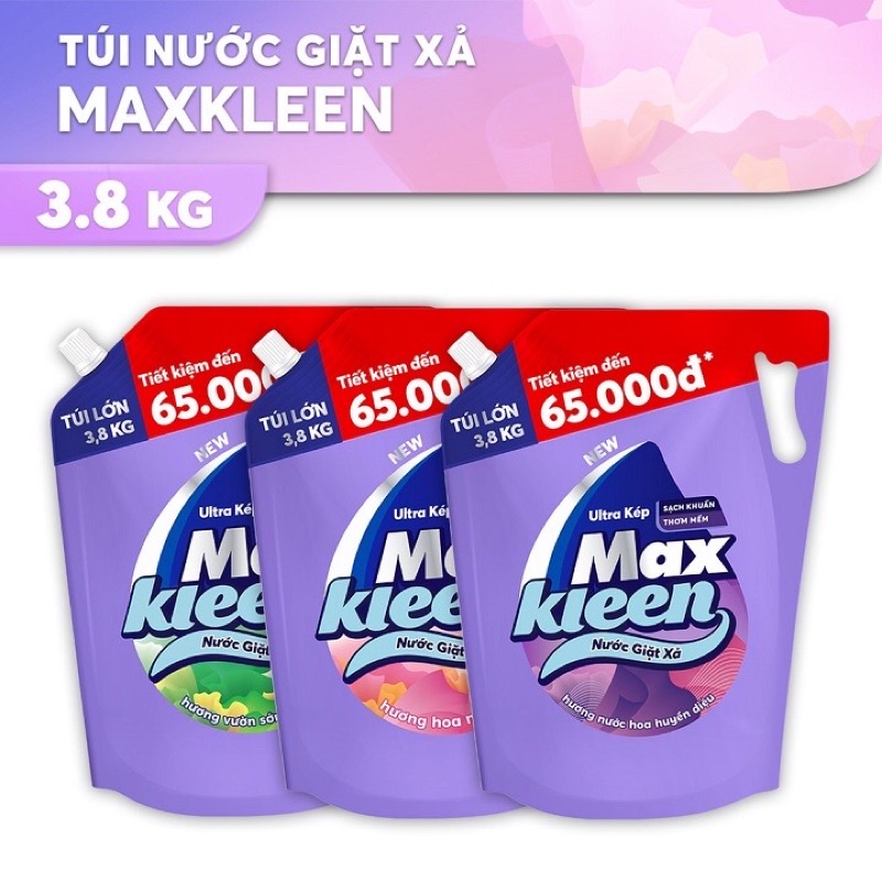Nước giặt xả maxkleen hương hoa nắng 3,8kg