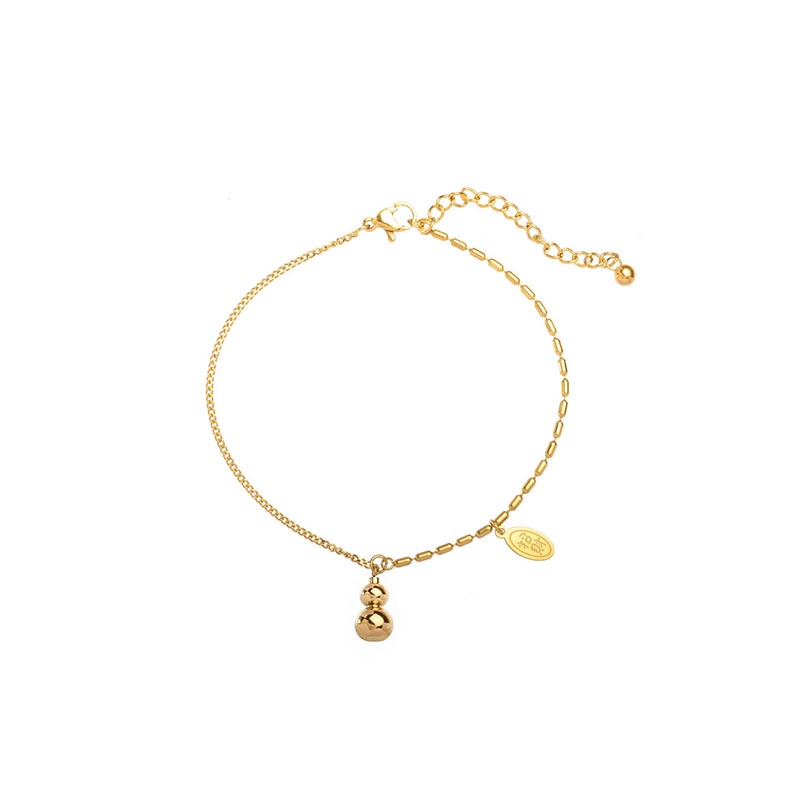 Lắc Chân Thép Titan Mạ Vàng 18k Chống Gỉ Không Thấm Nước Không Phai Màu