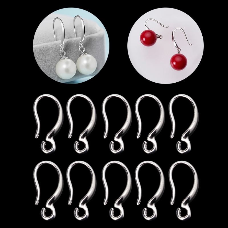 ✿INF✿10 Pcs S925 Silver Plated Ear Hook DIY Jewelry Findings
