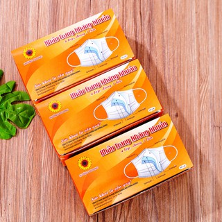 Combo 5 Khẩu trang y tế cao cấp Hướng Dương, hộp 4 lớp