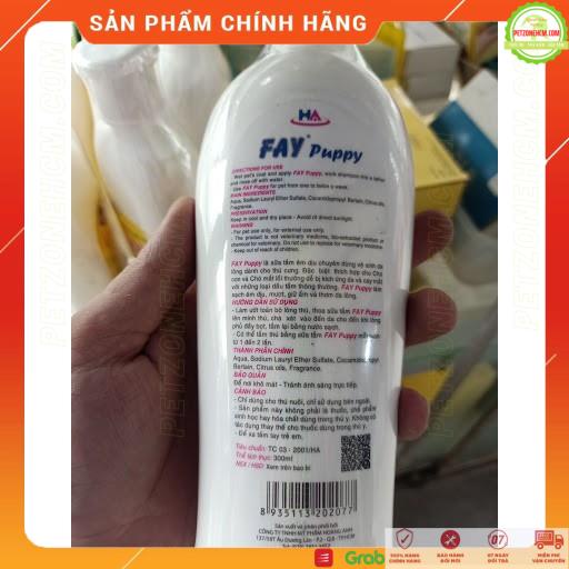 Sữa tắm cho chó con FAY Puppy 🤞 FREESHIP 70K 🤞 FAY Puppy chó con và Chó Mắt Lồi | Pug | Chihuahua | 300ml | 800ml