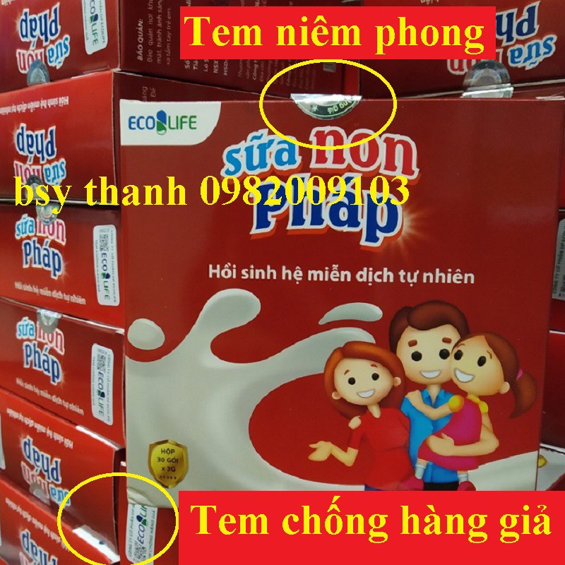 [tặng quà] Sữa non pháp Ecolife hộp 30 gói combo cho khách của shop