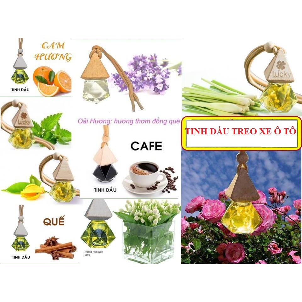 Tinh dầu treo xe ô tô - tinh dầu 100% từ thiên nhiên