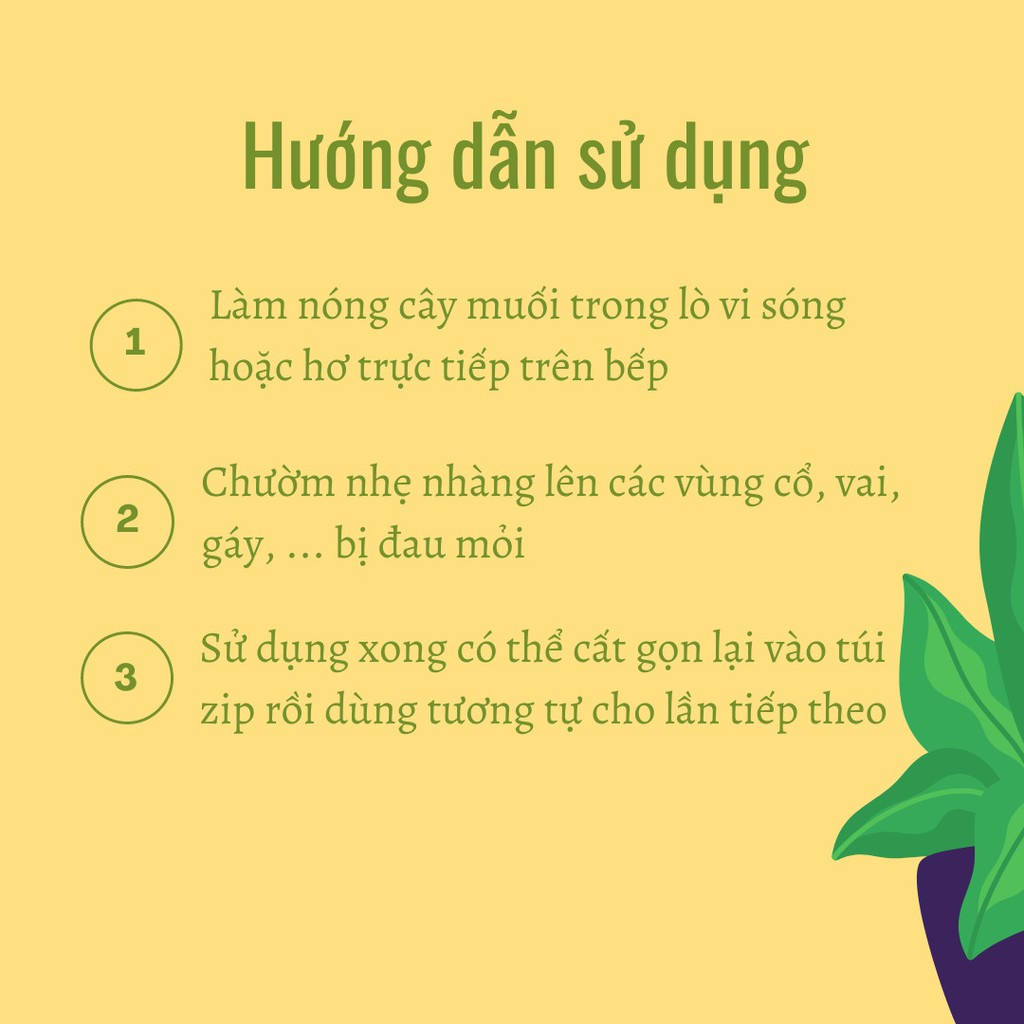  Cây muối chườm thảo dược giảm đau mỏi vai gáy (Handmade)