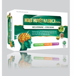 [Chính Hãng] HOẠT HUYẾT DƯỠNG NÃO HASUCA EXTRA Hộp 6 vỉ x 10 viên