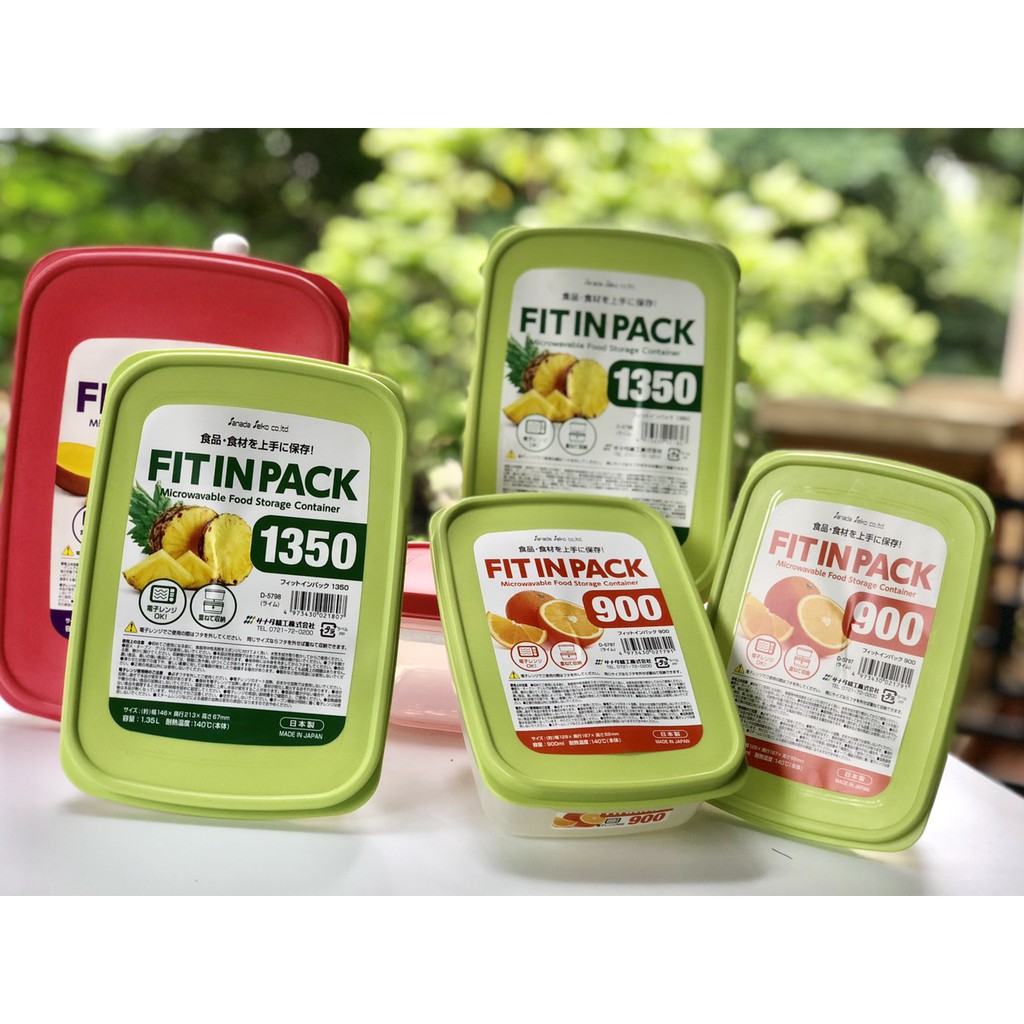 SET 3 HỘP NHỰA TRỮ THỨC ĂN FITIN PACK ( 2200ML - 1350ML - 900ML) - HÀNG NỘI ĐỊA NHẬT