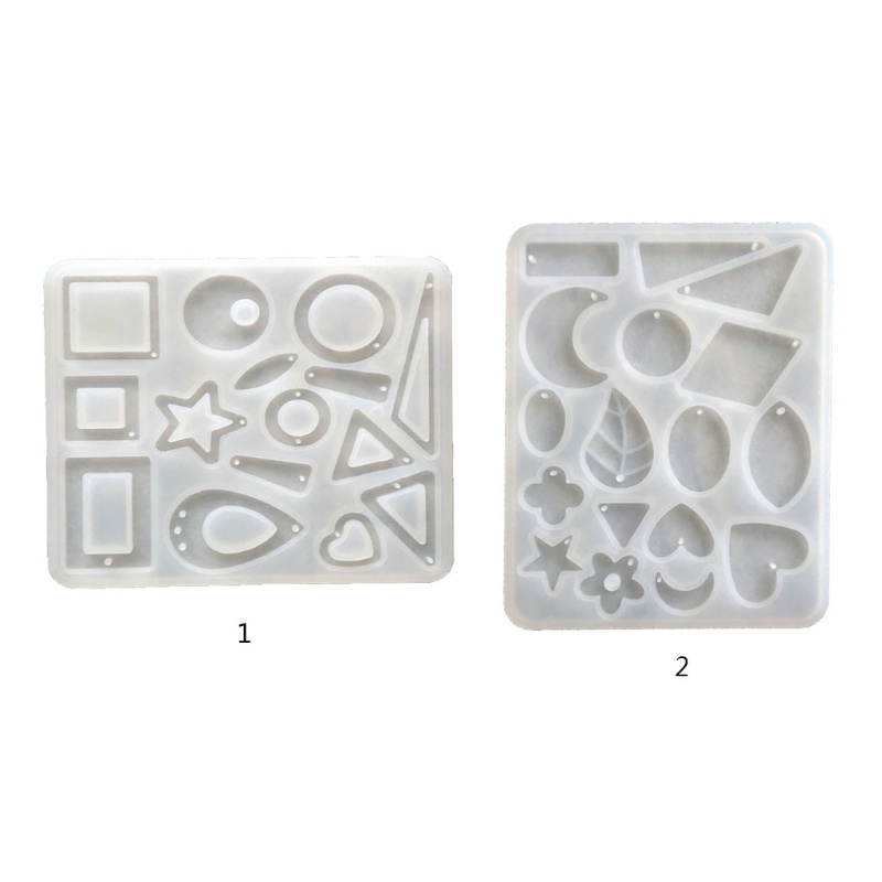 Khuôn silicone làm mặt dây chuyền epoxy resin hình học DIY