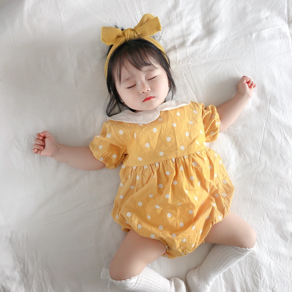 Set Áo Liền Quần + Băng Đô Nhiều Thiết Kế Tùy Chọn Cho Bé Gái