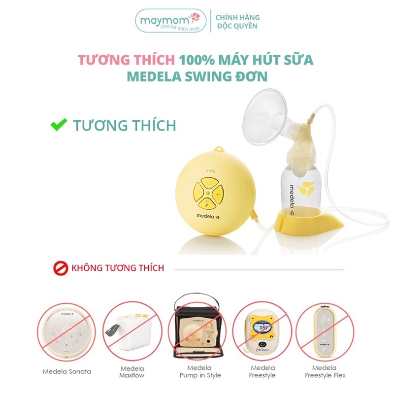 Dây Hút Sữa Medela Swing Thương Hiệu Maymom, Không Chứa BPA, An Toàn 100%, Vệ Sinh Dễ Dàng