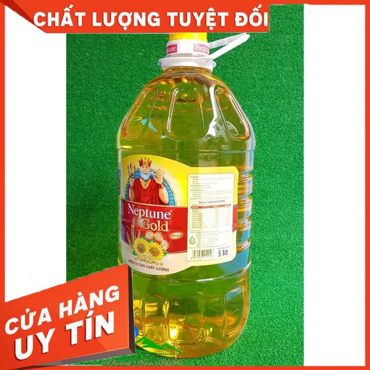 GIẢM GIÁ SỐC Dầu ăn Neptune Gold - Can 5L [Không kèm KM]