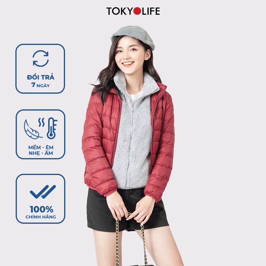 Áo Khoác Lông Vũ Cao Cấp Siêu Nhẹ, Ấm Nữ cổ cao TOKYOLIFE I9FEJ001J