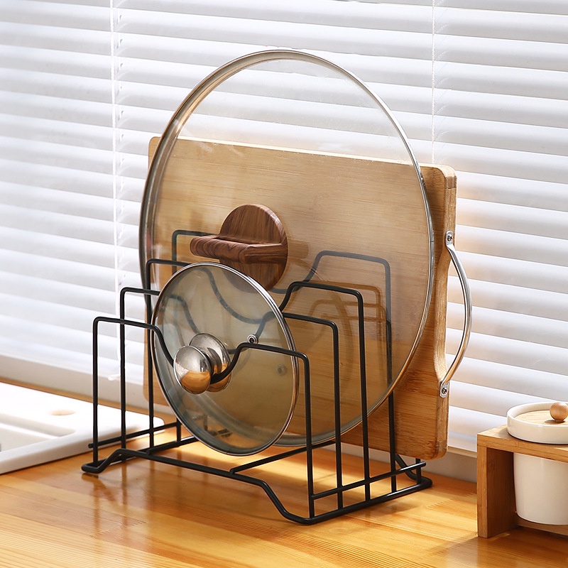 Giá kệ cài dao thớt 4 khoang để bàn tiện ích