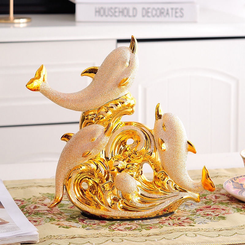 Quả Cầu Pha Lê Hình Cá Heo Phong Cách Bắc Âu Trang Trí Nội Thất