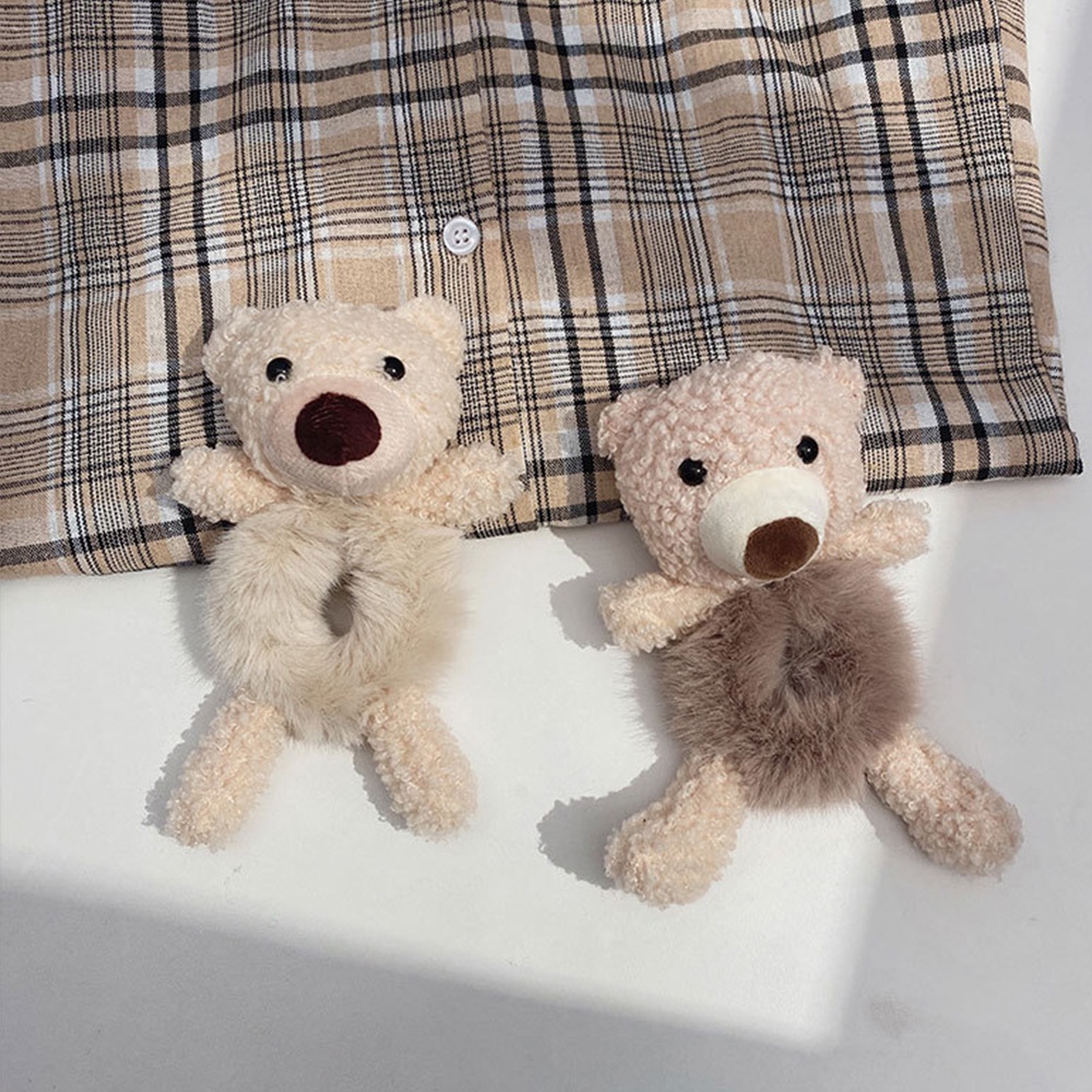 Dây buộc tóc cao su co giãn hình gấu bông nhiều màu sắc thời trang cho nữ