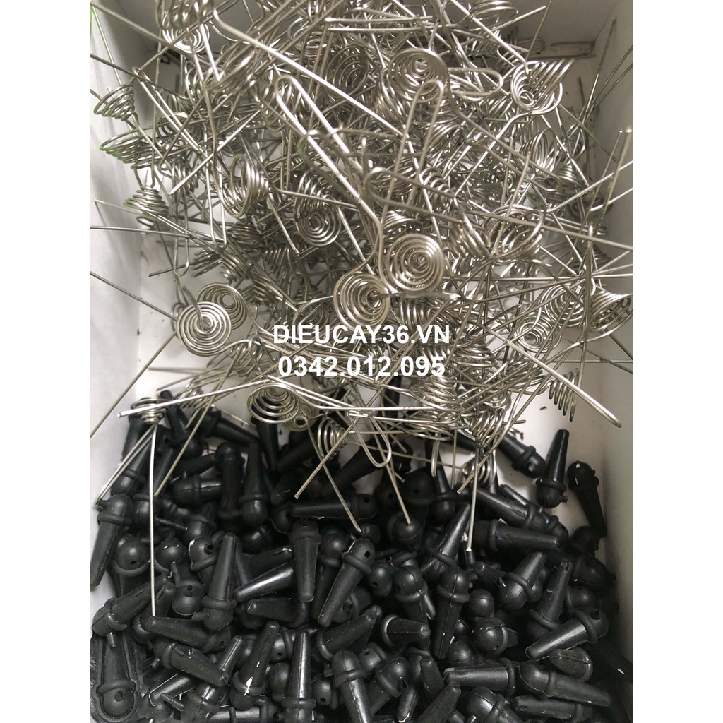 Combo 5 Lò Xo Inox Nhấc Tàn Thuoc Lao + 5 Nút Cao Su Bịt Nõ Điếu Chống Đổ Nước
