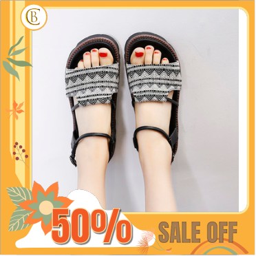 (ORDER) Sandal nữ ulzzang họa tiết thổ cẩm hot 2019
