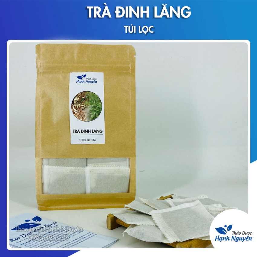 Trà đinh lăng túi lọc, 50 túi x 3g, trà an thần, mát gan, thanh nhiệt, ngủ ngon - Thảo dược hạnh nguyên