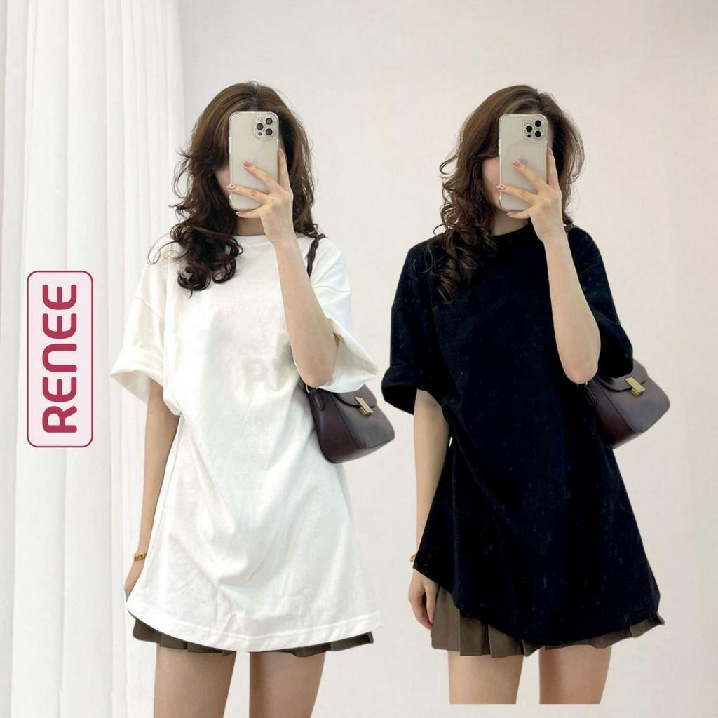 Áo thun unisex form rộng ngắn tay, áo phông 3158 cotton khô loại 1 in nổi - AT11