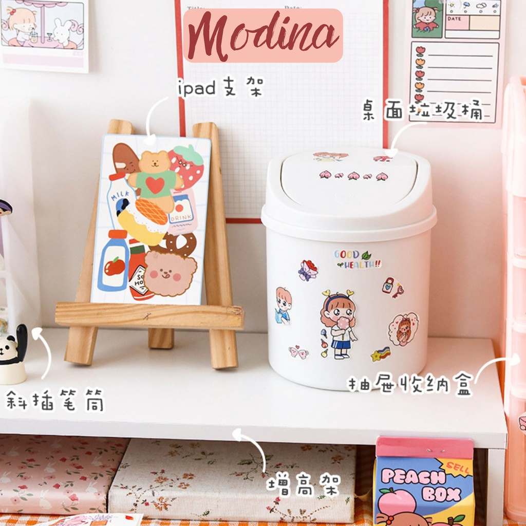 Thùng rác mini để bàn MODINA, thùng nhựa dwungj rác decor bàn học bàn làm việc