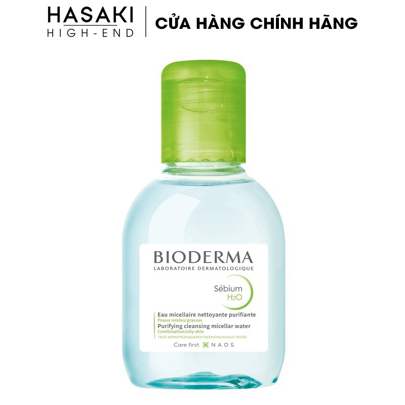 Nước Tẩy Trang Bioderma Dành Cho Da Dầu và Hỗn Hợp Sébium H20 100ml