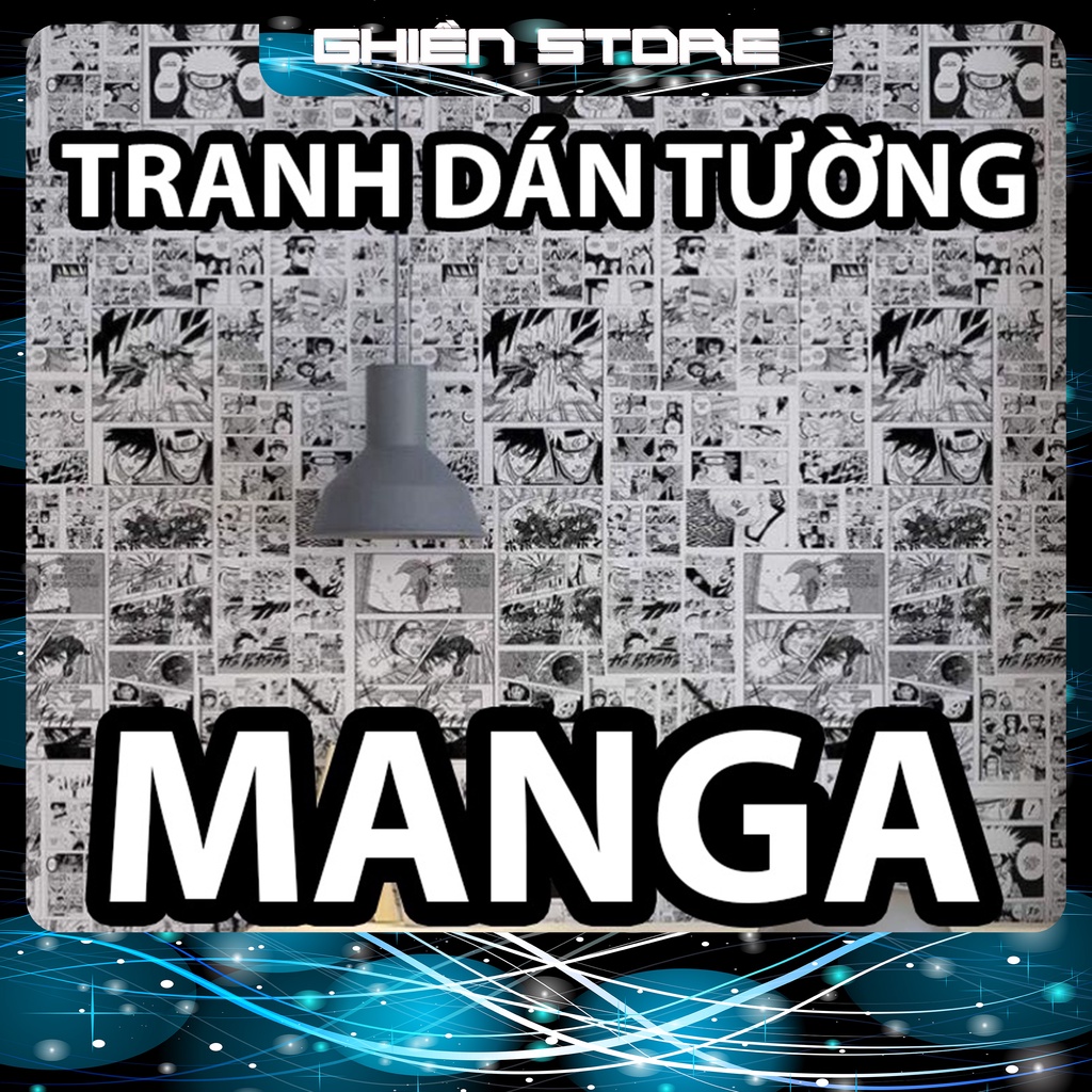 Tranh dán tường poster Manga-Anime One Piece KnY SAO Naruto Fairy Tail AoT decor góc học tập & làm việc - GHIỀN