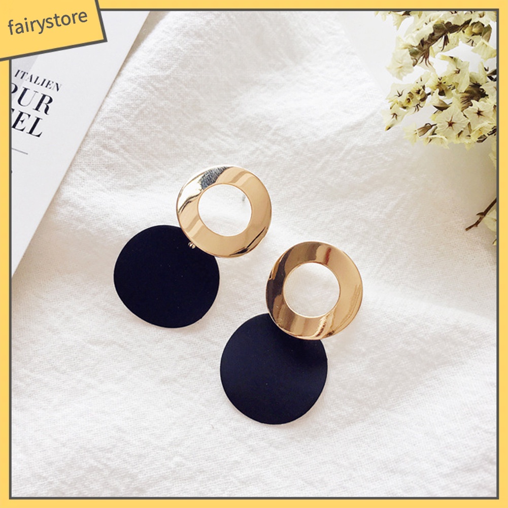 Bộ 2 Đôi Hoa Tai Thiết Kế Hình Học Cá Tính Cho Nữ