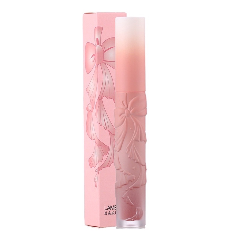 Son Nơ Hot   - Son Kem Lì cánh nơ Lameila Mềm Mịn Air velvet lip gloss (cover Maffick)