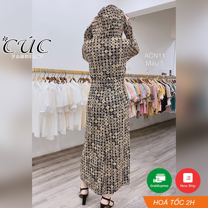 ÁO CHỐNG NẮNG CHẤT UMI LẠNH DÁNG DÀI, HỌA TIẾT SANG CHẢNH