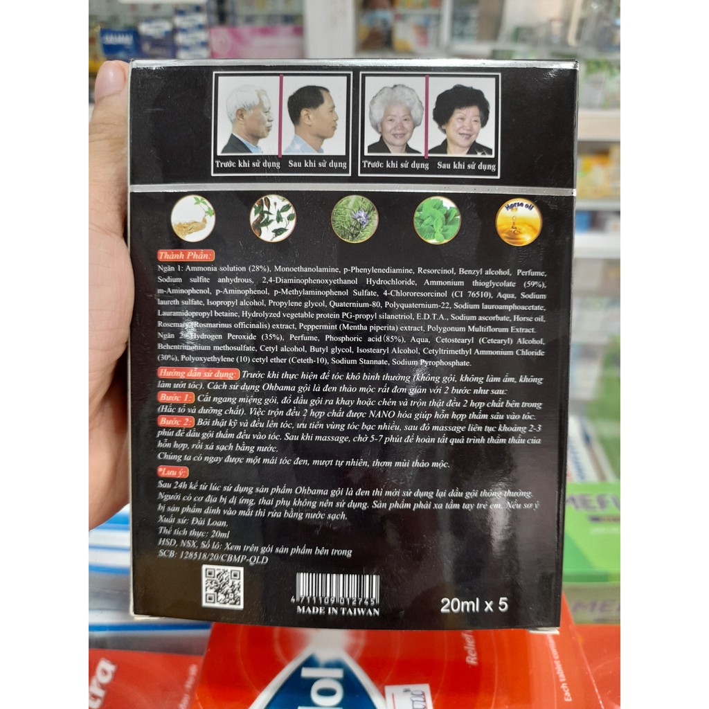 Nhuộm tóc Gội là đen Obama loại tốt Gói 20ml