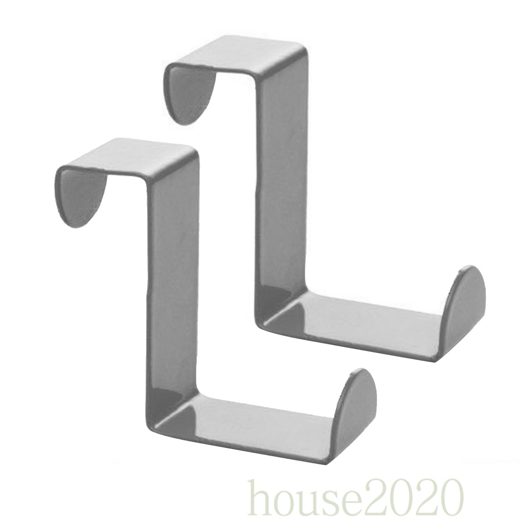 Set 2 móc treo đồ gắn cửa bằng thép không gỉ tiện dụng cho nhà bếp/ văn phòng 2020