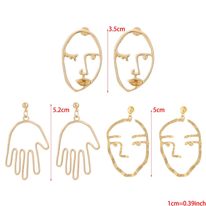 Set 3 Đôi Khuyên Tai Nữ Hình Bàn Tay Thời Trang
