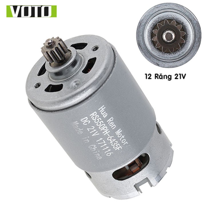 Motor DC RS550 21V VOTO Động Cơ Thay Thế Máy Khoan Pin