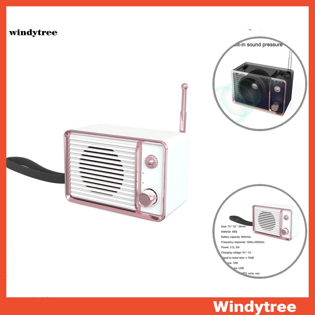 Radio FM không dây mini hình TV cổ điển cho văn phòng