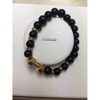Vòng tay nam cá tính đen kết hợp charm độc đáo 007(Đen)