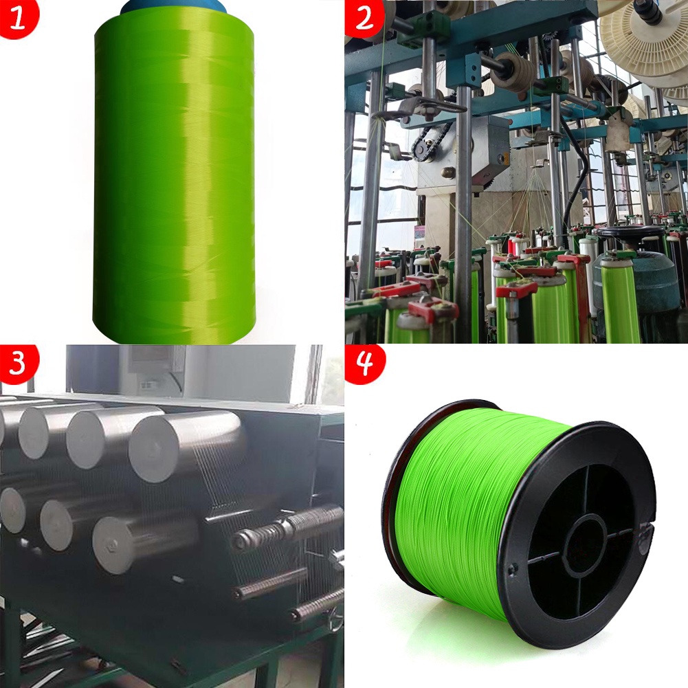 Cuộn Dây Câu Cá 4 Sợi PE 1000M Không Phai Màu Không Thấm Nước